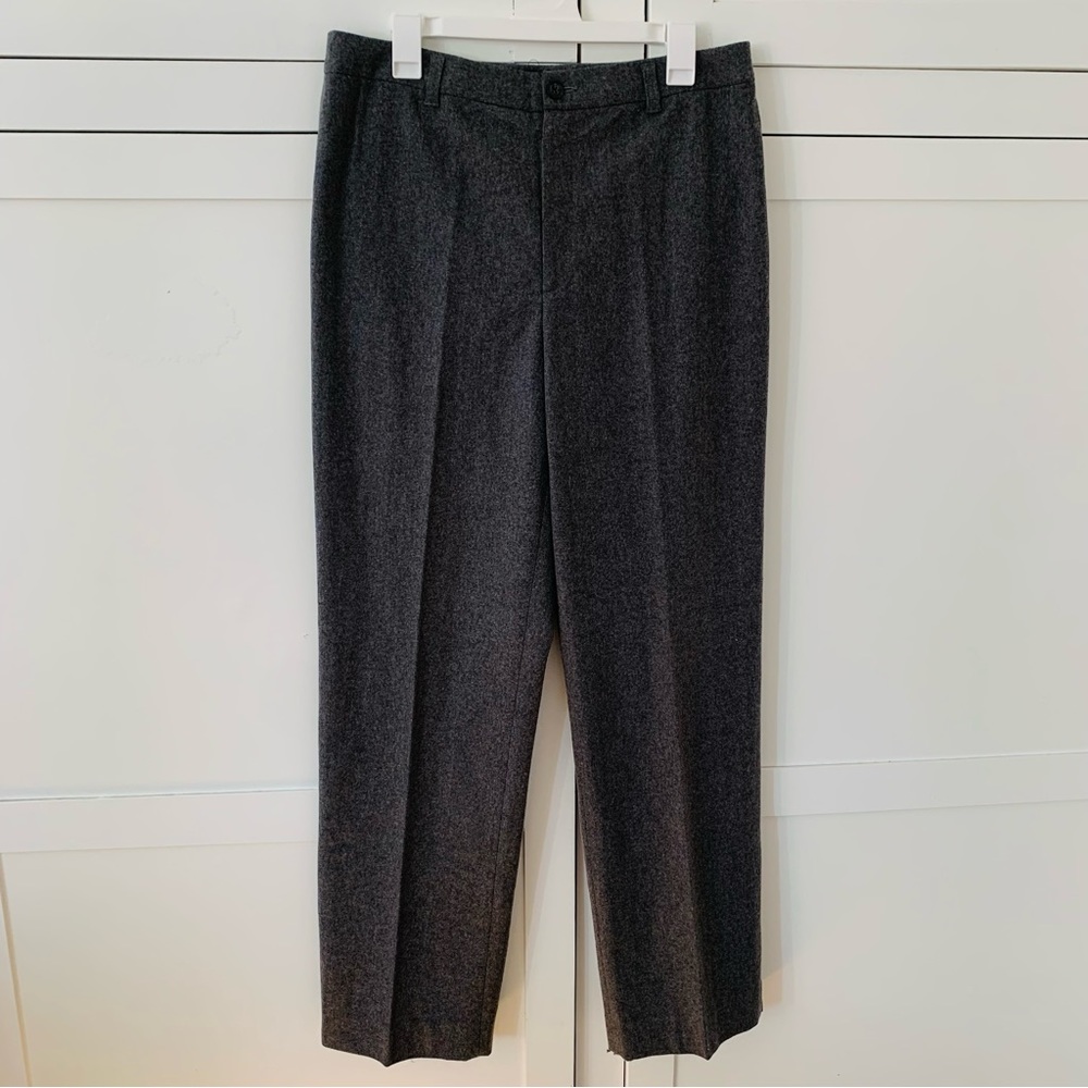 Banana Republic Stretch Recycled Wool Gray High Waist Trousers Size 14